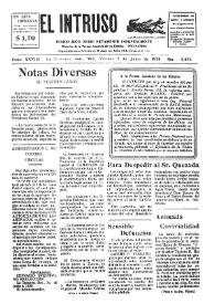 Portada:Diario Joco-serio netamente independiente. Tomo XXVIII, núm. 2476, viernes 7 de junio de 1929