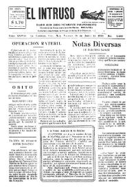 Portada:Diario Joco-serio netamente independiente. Tomo XXVIII, núm. 2482, viernes 14 de junio de 1929