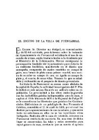 Portada:El Escudo de la Villa de Fuencarral / El Marqués del Saltillo