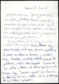 Portada:Carta de Asunción Balaguer a Francisco Rabal. Madrid, 29 de julio de 1968