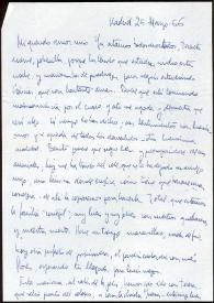 Portada:Carta de Asunción Balaguer a Francisco Rabal. Madrid, 25 de marzo de 1966