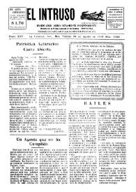 Portada:Diario Joco-serio netamente independiente. Tomo XXV, núm. 2548, viernes 30 de agosto de 1929