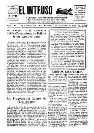 Portada:Diario Joco-serio netamente independiente. Tomo XXV, núm. 2552, miércoles 4 de septiembre de 1929