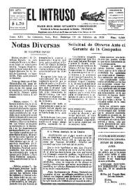 Portada:Diario Joco-serio netamente independiente. Tomo XXV, núm. 2585, domingo 13 de octubre de 1929