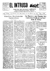 Portada:Diario Joco-serio netamente independiente. Tomo XXVII, núm. 2685, martes 11 de febrero de 1930