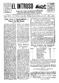 Portada:Diario Joco-serio netamente independiente. Tomo XXVII, núm. 2696, domingo 23 de febrero de 1930