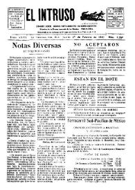 Portada:Diario Joco-serio netamente independiente. Tomo XXVII, núm. 2699, jueves 27 de febrero de 1930
