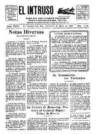 Portada:Diario Joco-serio netamente independiente. Tomo XXVIII, núm. 2718, viernes 21 de marzo de 1930