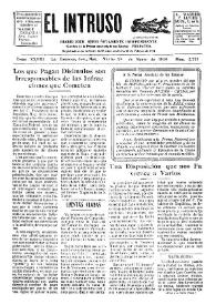 Portada:Diario Joco-serio netamente independiente. Tomo XXVIII, núm. 2721, martes 25 de marzo de 1930