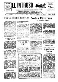 Portada:Diario Joco-serio netamente independiente. Tomo XXVIII, núm. 2769, viernes 23 de mayo de 1930