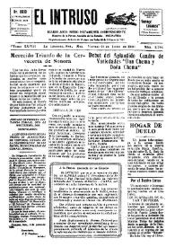 Portada:Diario Joco-serio netamente independiente. Tomo XXVIII, núm. 2793, viernes 20 de junio de 1930