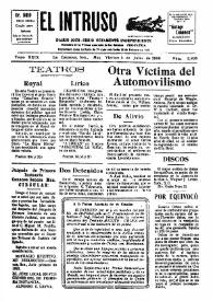 Portada:Diario Joco-serio netamente independiente. Tomo XXIX, núm. 2805, viernes 4 de julio de 1930