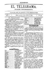 Portada:Año I, núm. 34, martes 16 de julio de 1889
