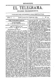 Portada:Año I, núm. 44, jueves 8 de agosto de 1889