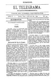 Portada:Año II, núm. 133, lunes 13 de enero de 1890