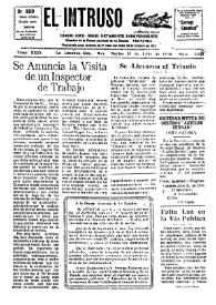 Portada:Diario Joco-serio netamente independiente. Tomo XXIX, núm. 2814, martes 15 de julio de 1930