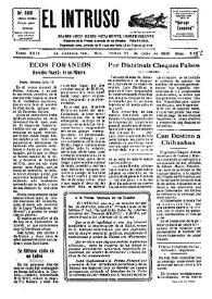 Portada:Diario Joco-serio netamente independiente. Tomo XXIX, núm. 282[0], martes 22 de julio de 1930