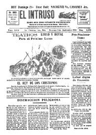 Portada:Diario Joco-serio netamente independiente. Tomo XXIX, núm. 2872, domingo 21 de septiembre de 1930