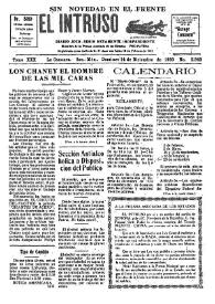 Portada:Diario Joco-serio netamente independiente. Tomo XXX, núm. 2943, domingo 14 de diciembre de 1930