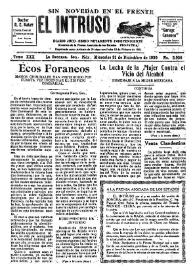 Portada:Diario Joco-serio netamente independiente. Tomo XXX, núm. 2956, miércoles 31 de diciembre de 1930