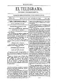Portada:Año II, núm. 269, jueves 4 de septiembre de 1890