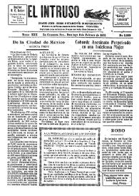 Portada:Diario Joco-serio netamente independiente. Tomo XXX, núm. 2989, domingo 8 de febrero de 1931