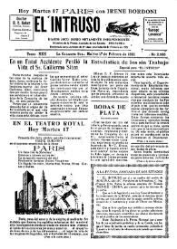 Portada:Diario Joco-serio netamente independiente. Tomo XXX, núm. 2995, martes 17 de febrero de 1931