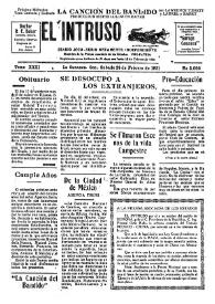 Portada:Diario Joco-serio netamente independiente. Tomo XXXI, núm. 3005, sábado 28 de febrero de 1931