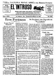 Portada:Diario Joco-serio netamente independiente. Tomo XXXI, núm. 3016, viernes 13 de marzo de 1931