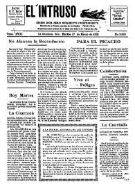 Portada:Diario Joco-serio netamente independiente. Tomo XXXI, núm. 3019, martes 17 de marzo de 1931