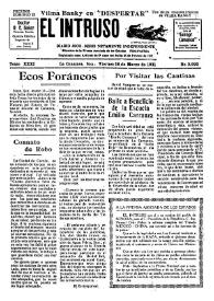 Portada:Diario Joco-serio netamente independiente. Tomo XXXI, núm. 3022, viernes 20 de marzo de 1931
