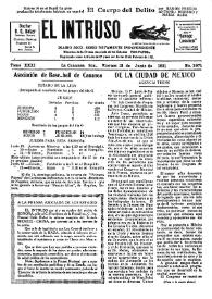 Portada:Diario Joco-serio netamente independiente. Tomo XXXI, núm. 3071, viernes 12 de junio de 1931