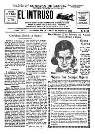 Portada:Diario Joco-serio netamente independiente. Tomo XXX, núm. 2990, martes 10 de febrero de 1931