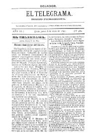 Portada:Año III, núm. 360, jueves 8 de enero de 1891