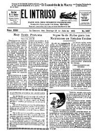 Portada:Diario Joco-serio netamente independiente. Tomo XXXI, núm. 3097, domingo 12 de julio de 1931