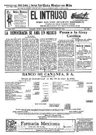 Portada:Diario Joco-serio netamente independiente. Tomo LXXI, núm. 7226, miércoles 20 de agosto de 1941