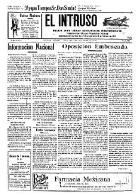 Portada:Diario Joco-serio netamente independiente. Tomo LXXIII, núm. 72810, miércoles 5 de noviembre de 1941 [sic]