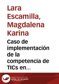 Portada:Caso de implementación de la competencia de TICs en una institución de enseñanza básica