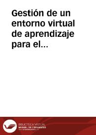Portada:Gestión de un entorno virtual de aprendizaje para el desarrollo de competencias profesionales interculturales - una experiencia de educación superior entre México y España