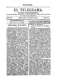 Portada:Año III, núm. 512, martes 21 de julio de 1891