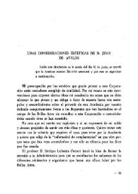 Portada:Unas consideraciones estéticas de D. Juan de Ávalos