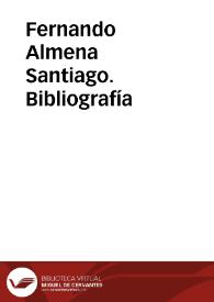 Portada:Fernando Almena Santiago. Bibliografía