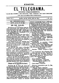 Portada:Año III, núm. 517, martes 28 de julio de 1891