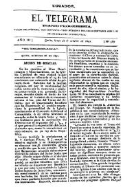 Portada:Año III, núm. 587, lunes 26 de octubre de 1891