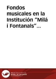 Portada:Fondos musicales en la Institución “Milá i Fontanals” del C.S.I.C. en Barcelona. Misiones y concursos en Castilla y León (1943-1960). La provincia de Zamora (III) / Porro Fernandez, Carlos A.