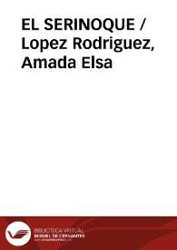 Portada:EL SERINOQUE / Lopez Rodriguez, Amada Elsa