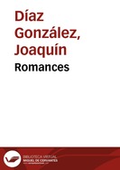 Portada:Romances / Joaquín Díaz