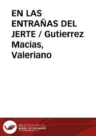 Portada:EN LAS ENTRAÑAS DEL JERTE / Gutierrez Macias, Valeriano