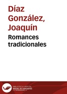 Portada:Romances tradicionales / Joaquín Díaz