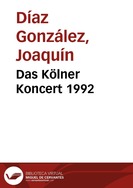Portada:Das Kölner Koncert 1992 : El concierto de Colonia